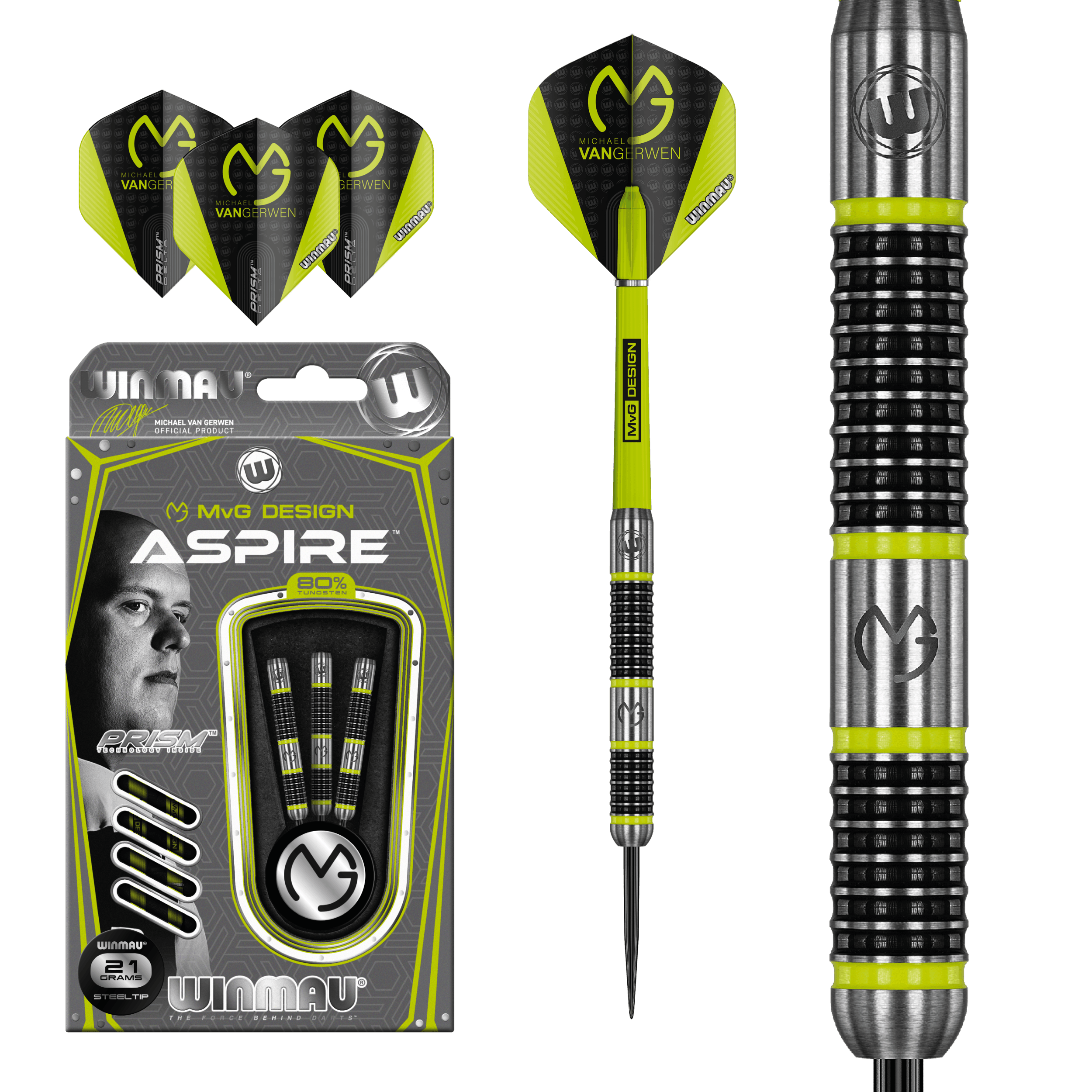 Winmau - Mvg Aspire 80% - Steel Darts Szett - Direct Darts - 2