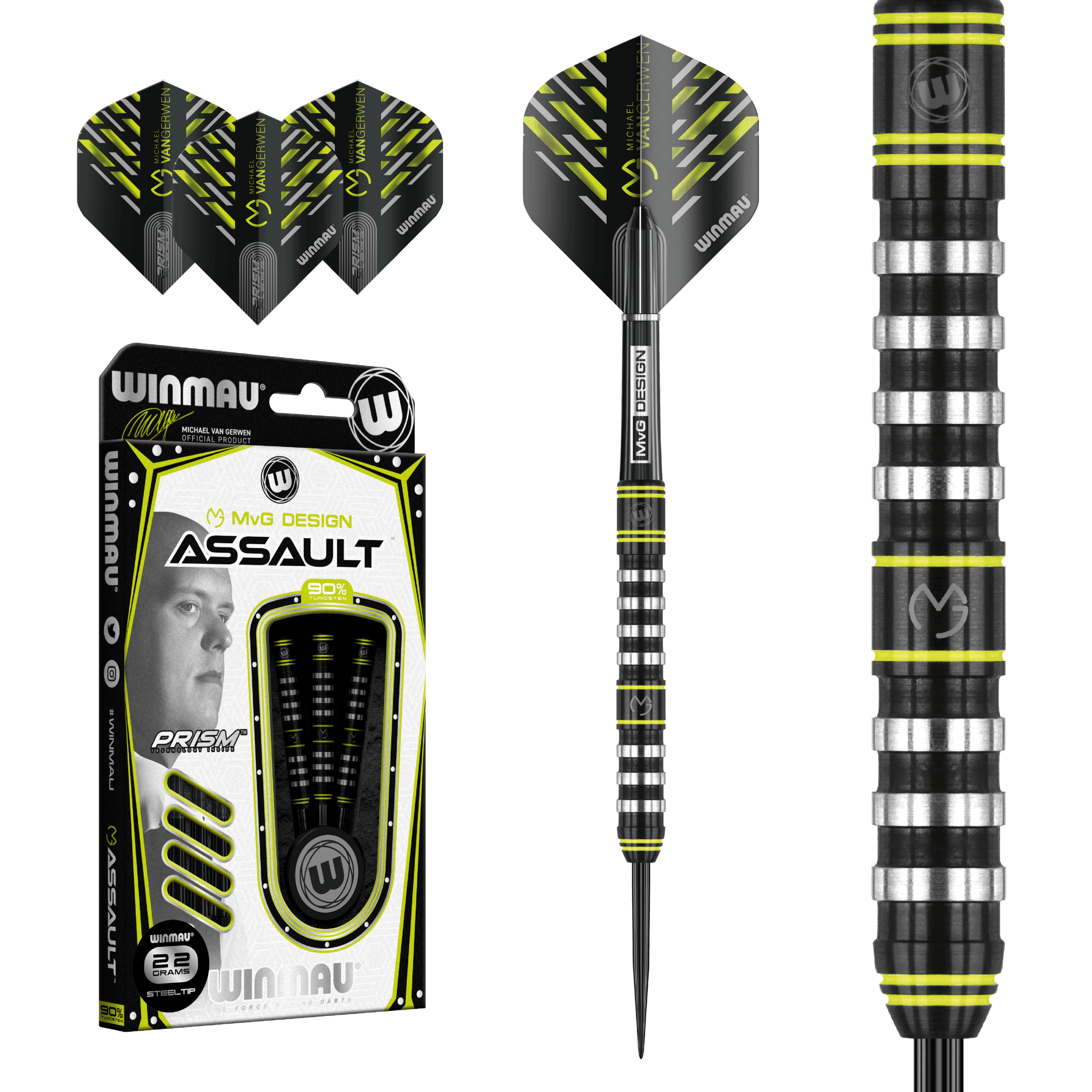 Winmau - Mvg Assault 90% - Steel Darts Szett - Direct Darts - 2