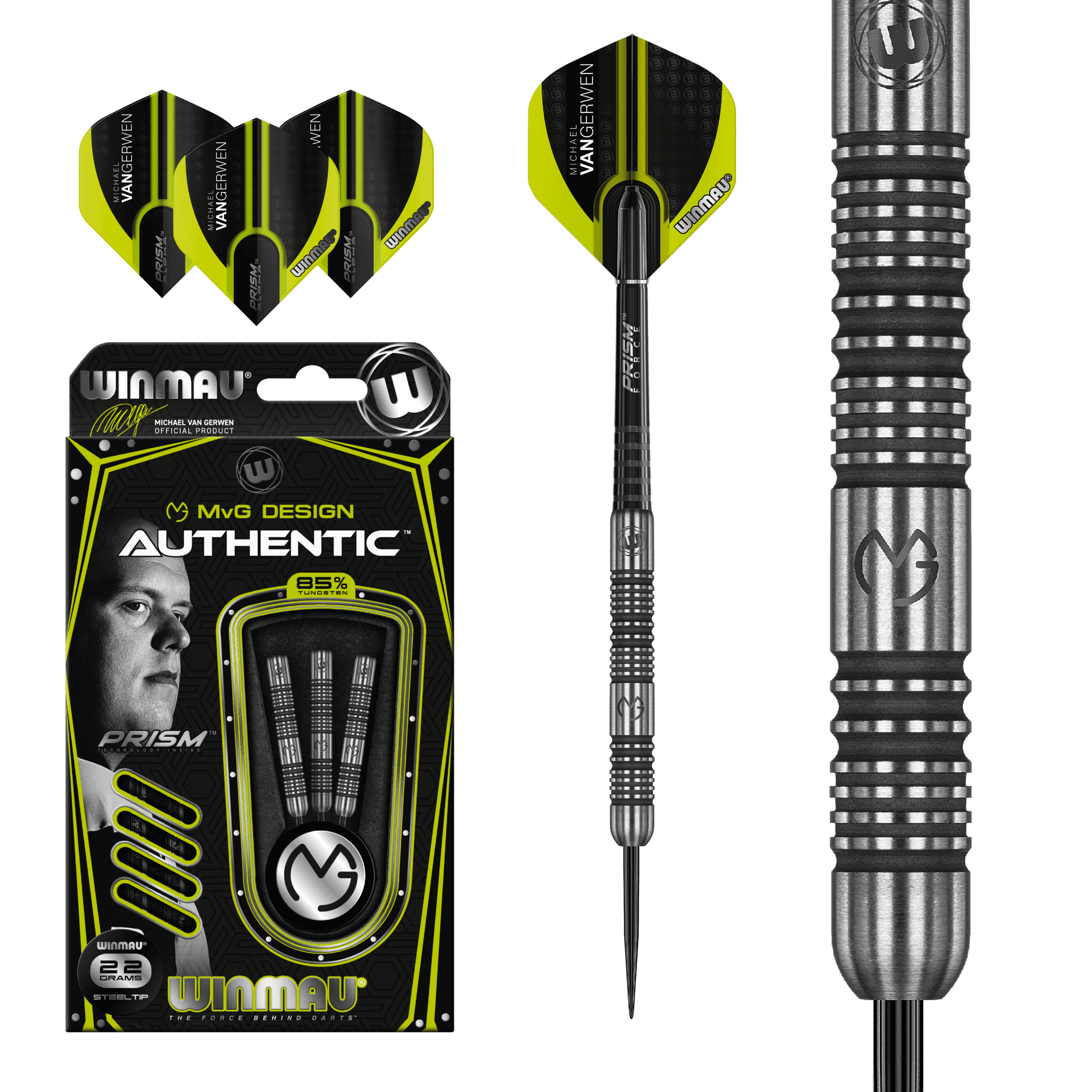 Winmau - Mvg Authentic 85% - Steel Darts Szett - Direct Darts - 2