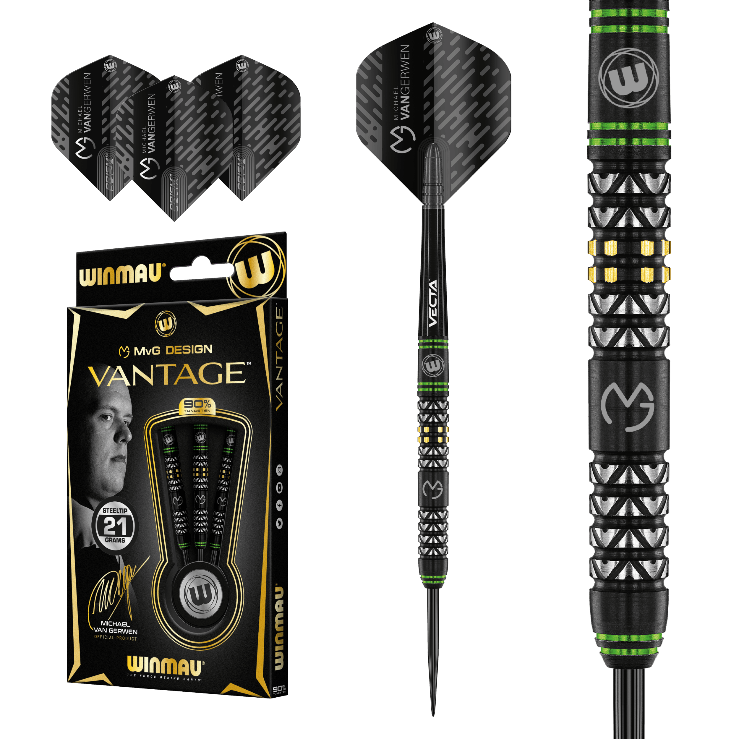 Winmau - Mvg Vantage 90% - Steel Darts Szett - Direct Darts - 2