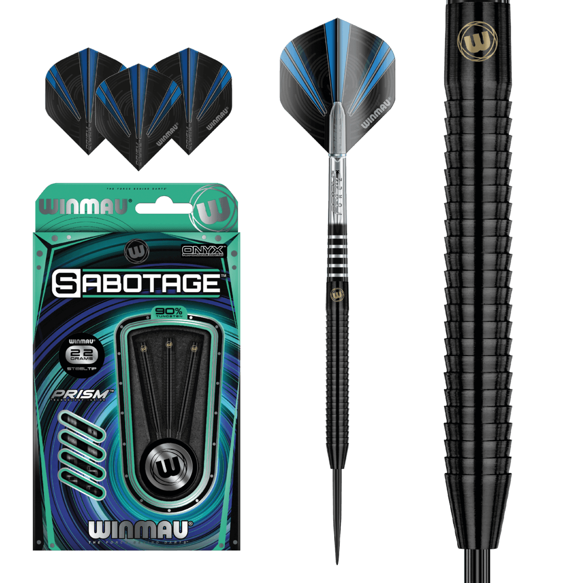Winmau - Sabotage Onyx 90% - Steel Darts Szett - Direct Darts - 2