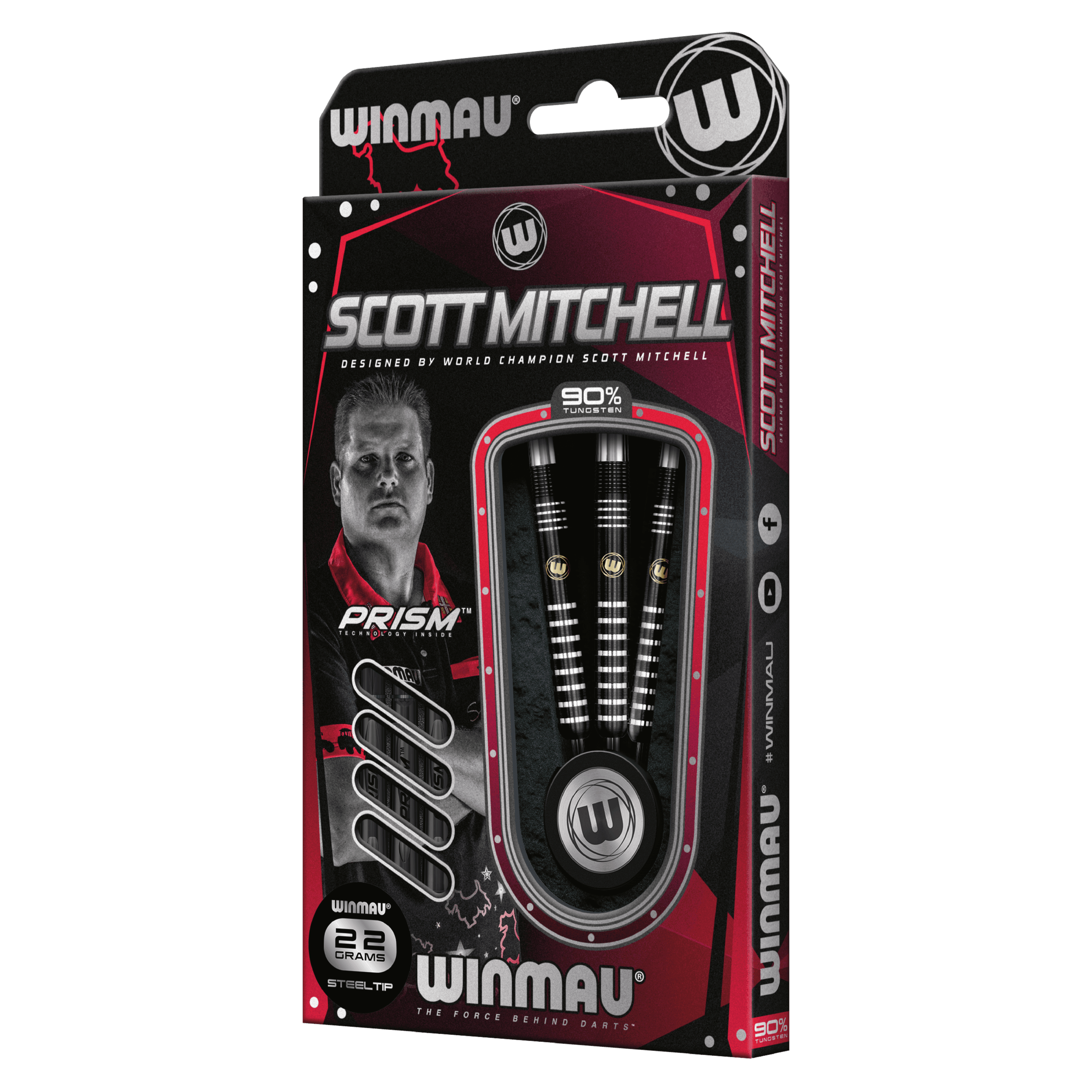 Winmau - Scott Mitchell 90% - Steel Darts Szett - Direct Darts - 4