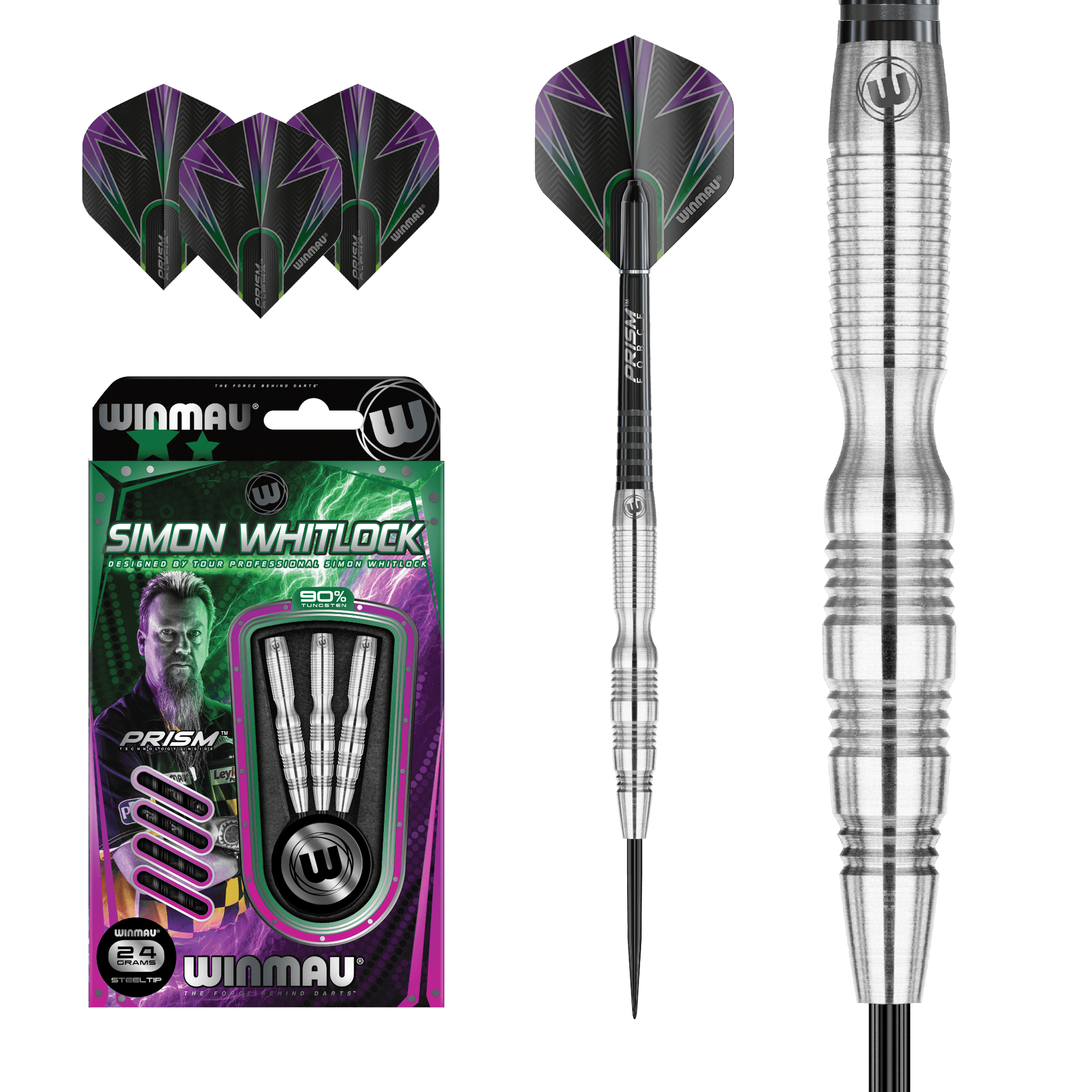 Winmau - Simon Whitlock Ezüst 90% - Steel Darts Szett - Direct Darts - 2