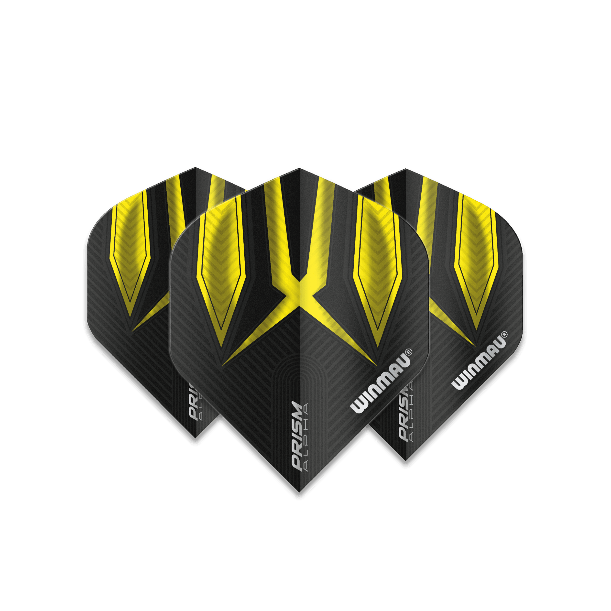 Winmau - Prism Alpha Fekete & Sárga - 100 Mikron - Darts Toll - Direct Darts - 1
