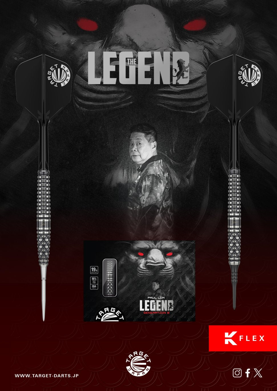 Target Japan - Paul Lim The Legend Gen 8 - 90% - Steel Darts Szett - Direct Darts - 4