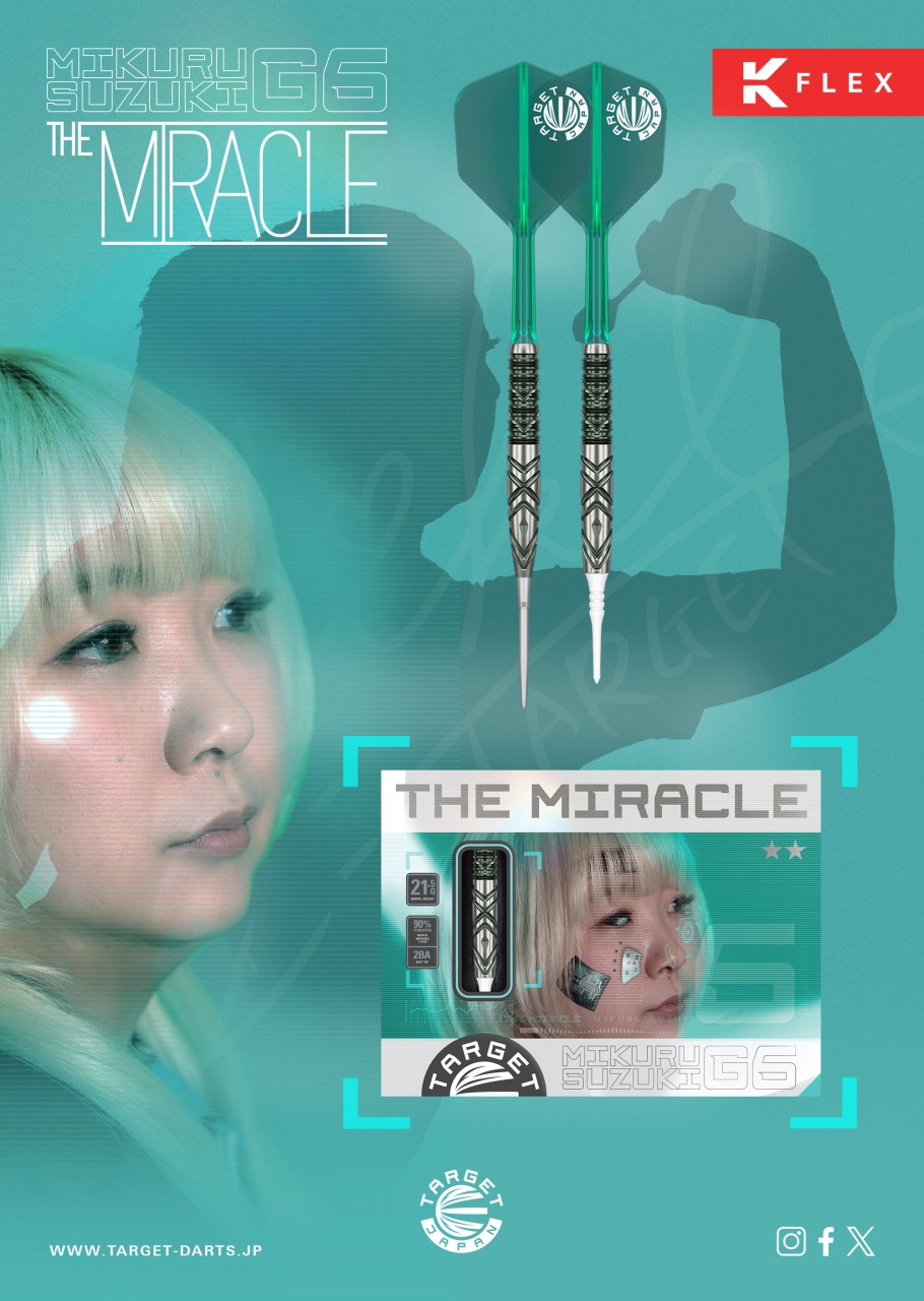 Target Japan - The Miracle Gen6 - 90% - Steel Darts Szett - Direct Darts - 4