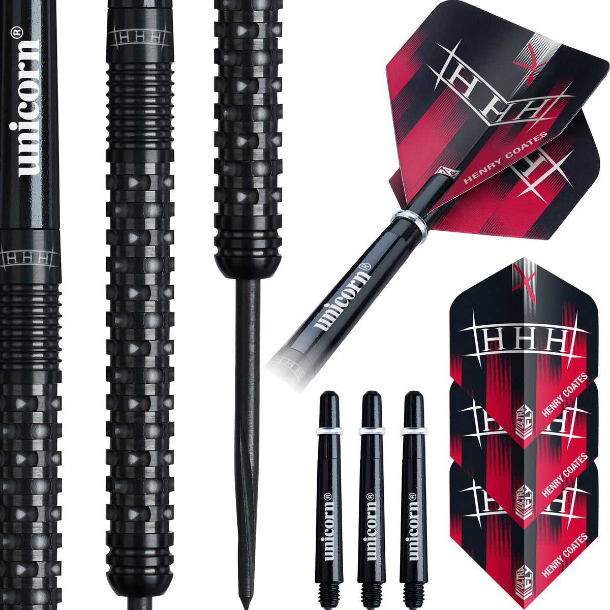 Unicorn - Henry Coates P2 - 90% - Steel Darts Szett - Direct Darts - 1