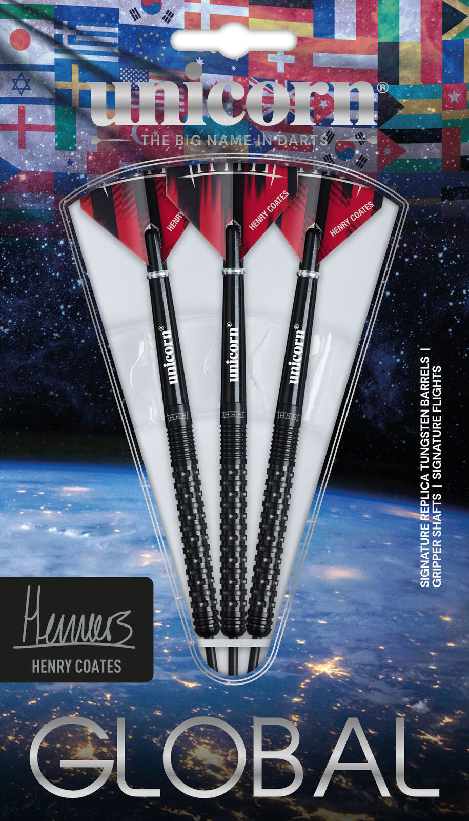 Unicorn - Henry Coates P2 - 90% - Steel Darts Szett - Direct Darts - 4