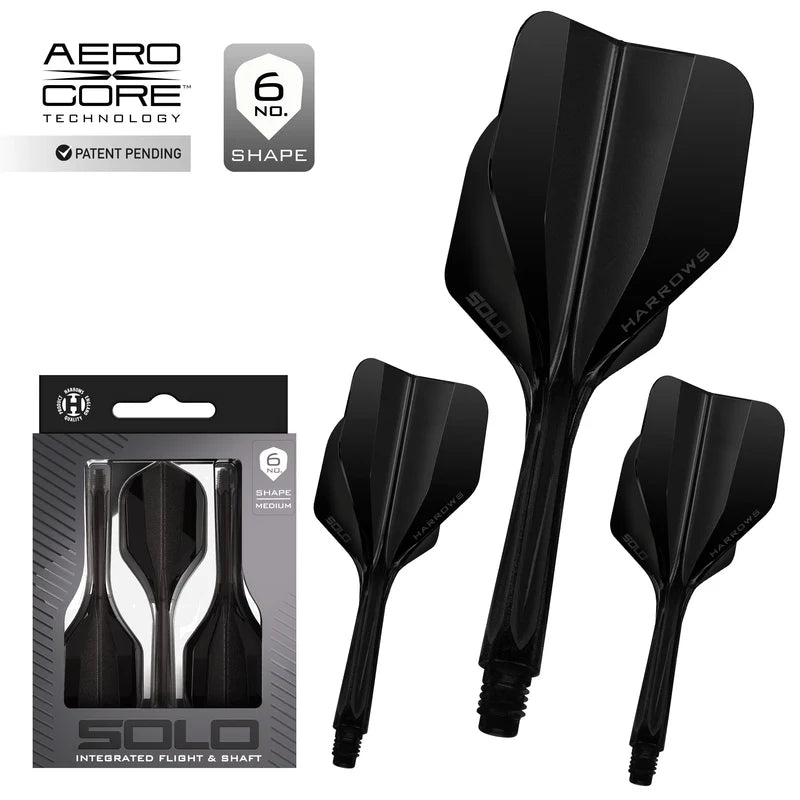 Harrows - Solo 6 - Fekete - Darts Szár - Direct Darts - 1