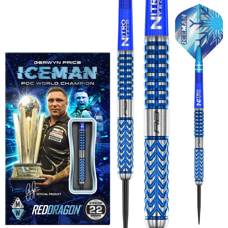 Red Dragon Gerwyn Price Glacier 90% Steel Darts Szett - Direct Darts - 2