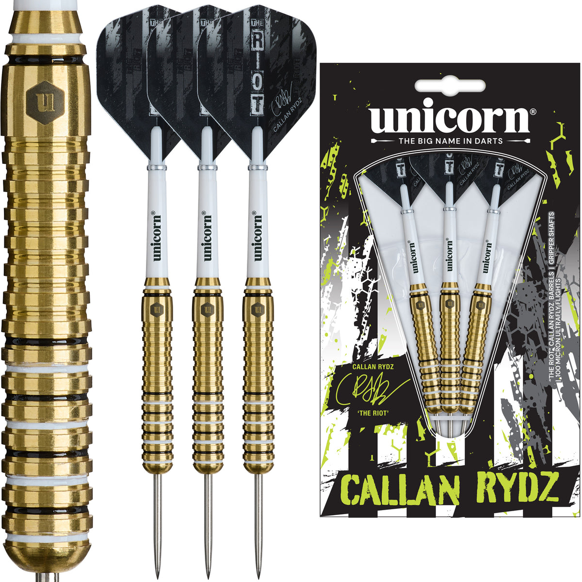 Unicorn - Callan Rydz - Brass - Steel Darts Szett - Direct Darts - 2