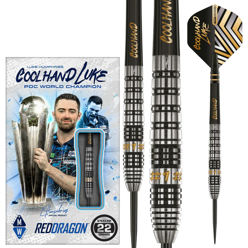 Red Dragon Luke Humphries Prestige 90% Steel Darts Szett - Direct Darts - 2