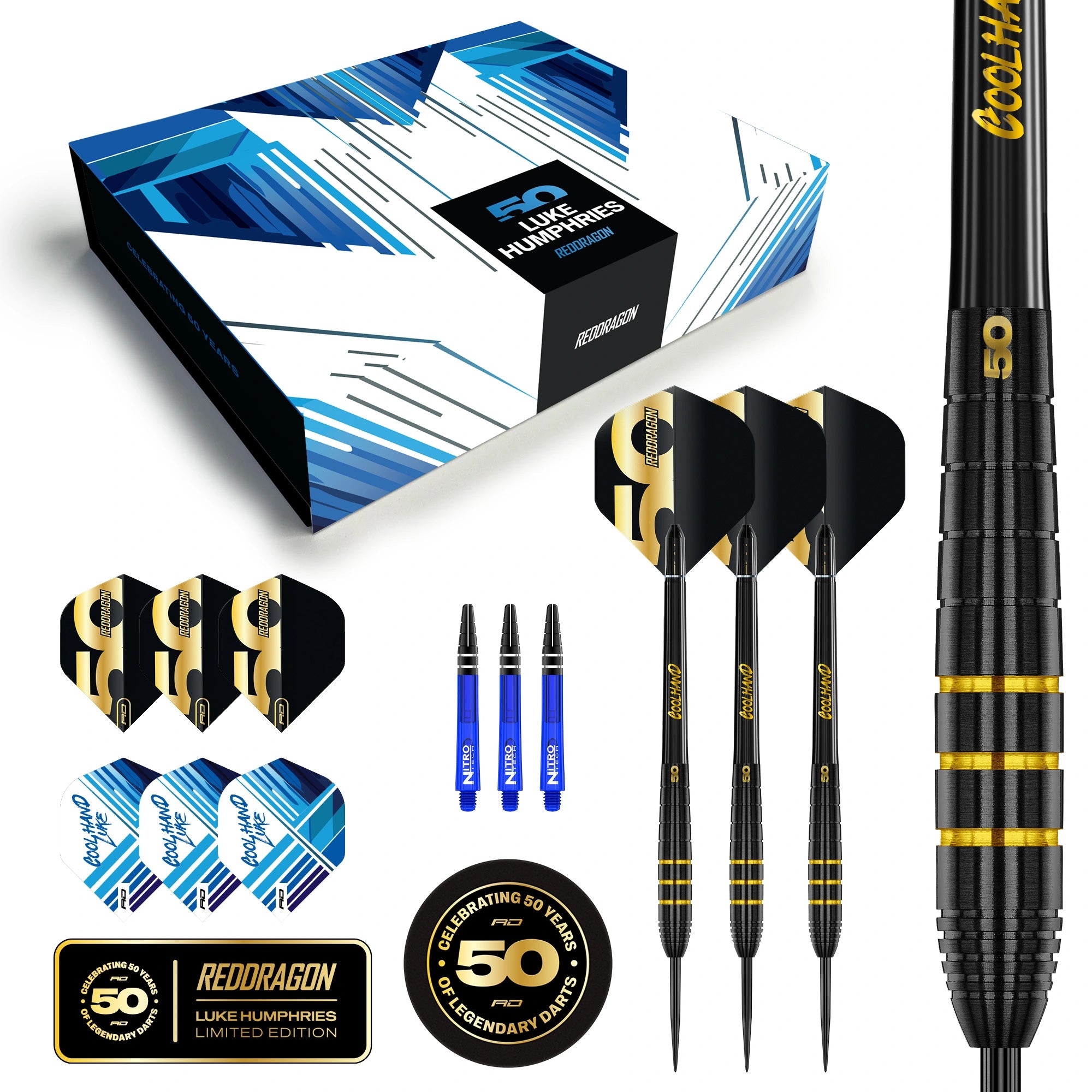 Red Dragon - Luke Humphries 50 Years Limited Edition - Steel Darts Szett - Direct Darts - 1