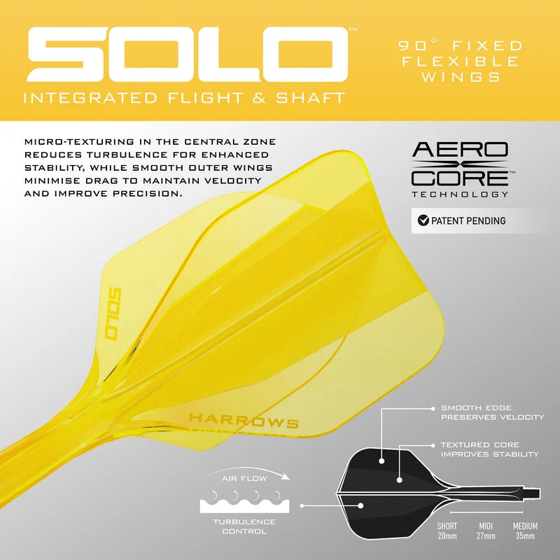 Harrows - Solo 6 - Sárga - Darts Szár - Direct Darts - 3