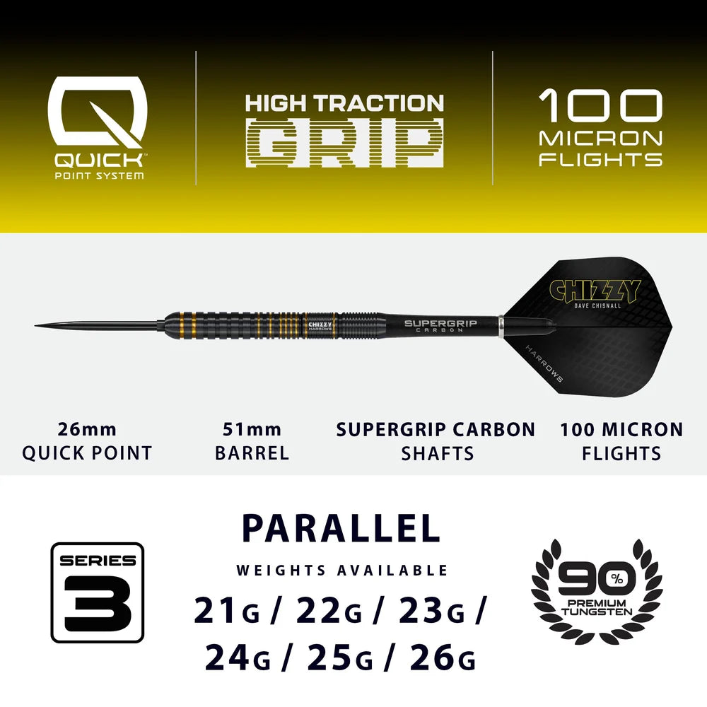 Harrows - Chizzy Series 3 - 90% - Quick Point - Steel Darts Szett - Direct Darts - 4