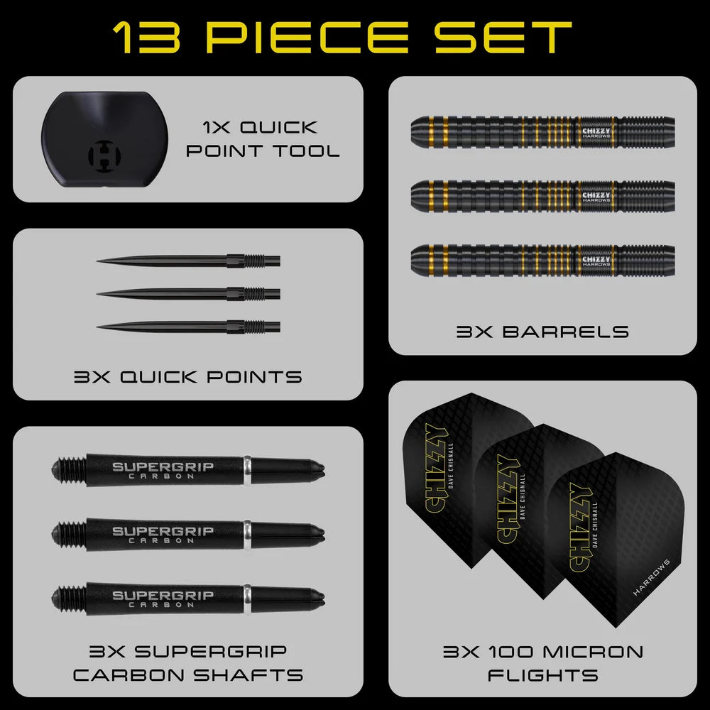 Harrows - Chizzy Series 3 - 90% - Quick Point - Steel Darts Szett - Direct Darts - 7