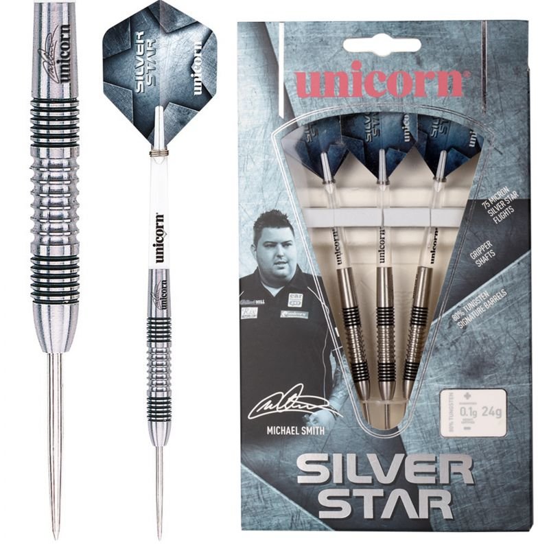 UNICORN - SILVERSTAR MICHAEL SMITH 80% - STEEL DARTS SZETT