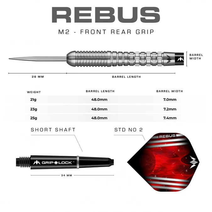 Mission - Rebus - M2 - Steel Darts Szett - Direct Darts - 4