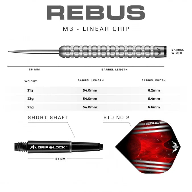 Mission - Rebus - M3 - Steel Darts Szett - Direct Darts - 4
