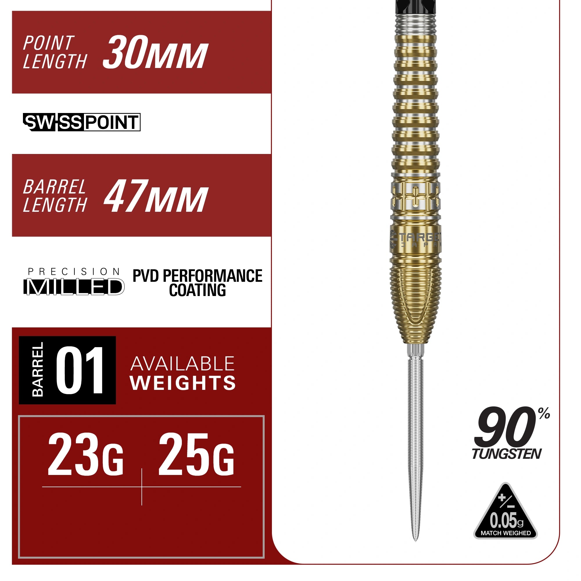 Target Japan - Prime Series Hot Shot Gen3 - 90% - Darts Nyíl Szett - Direct Darts - 4