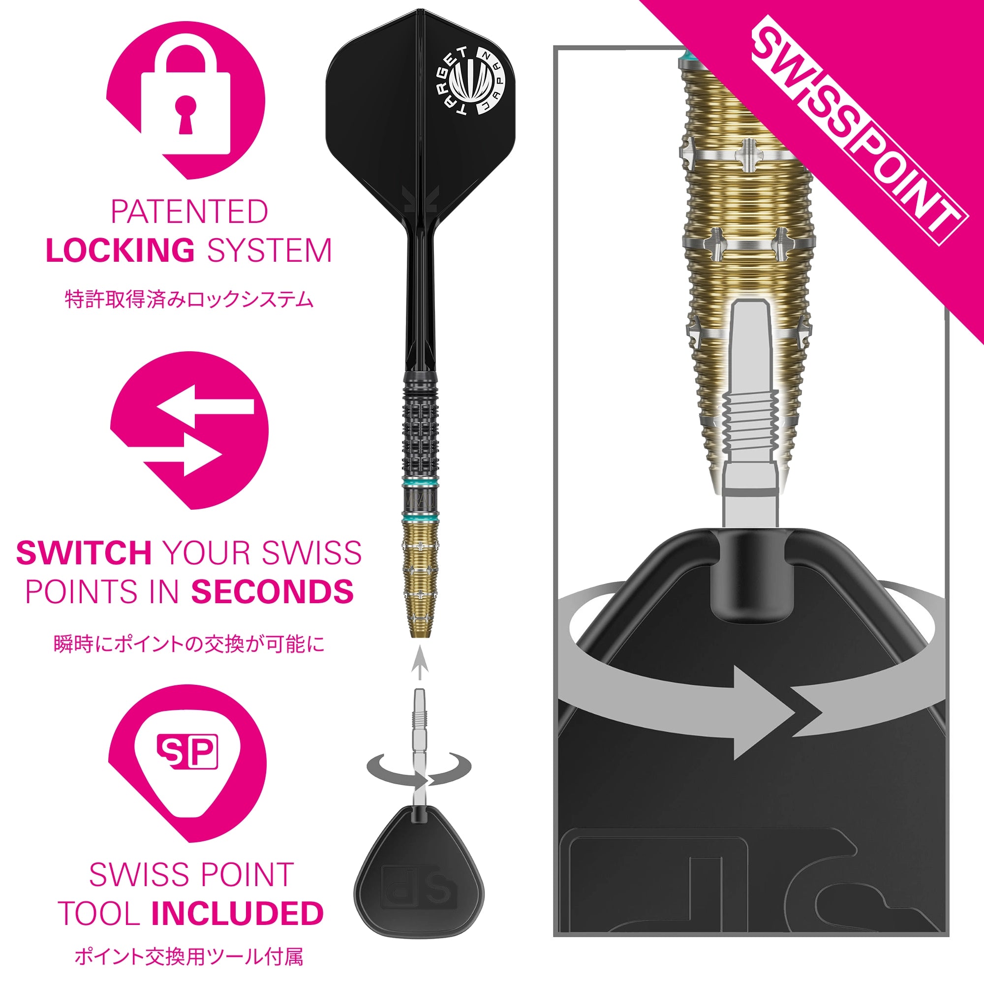 Target Japan - The Miracle Gen7.5 - 95 - Darts Nyíl Szett - Direct Darts - 5