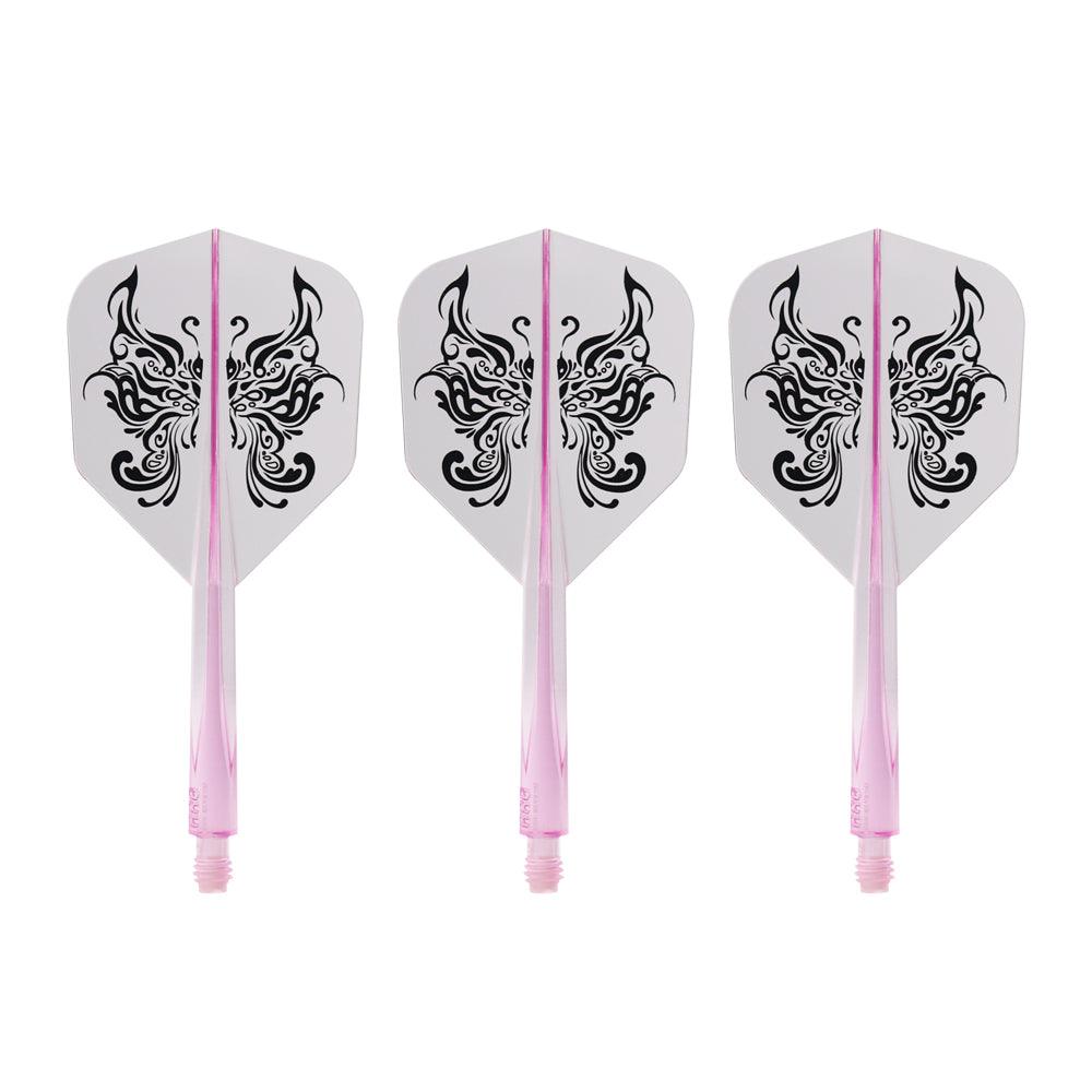 Condor - Axe Tribal Butterfly - Víztiszta Rózsaszín - No6 - Egybe Darts Szár/Toll - Direct Darts - 1