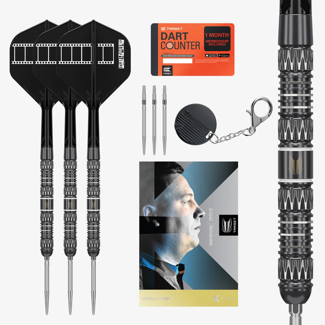 Target - Chris Dobey 95K - 95% - Steel Darts Szett - Direct Darts - 1