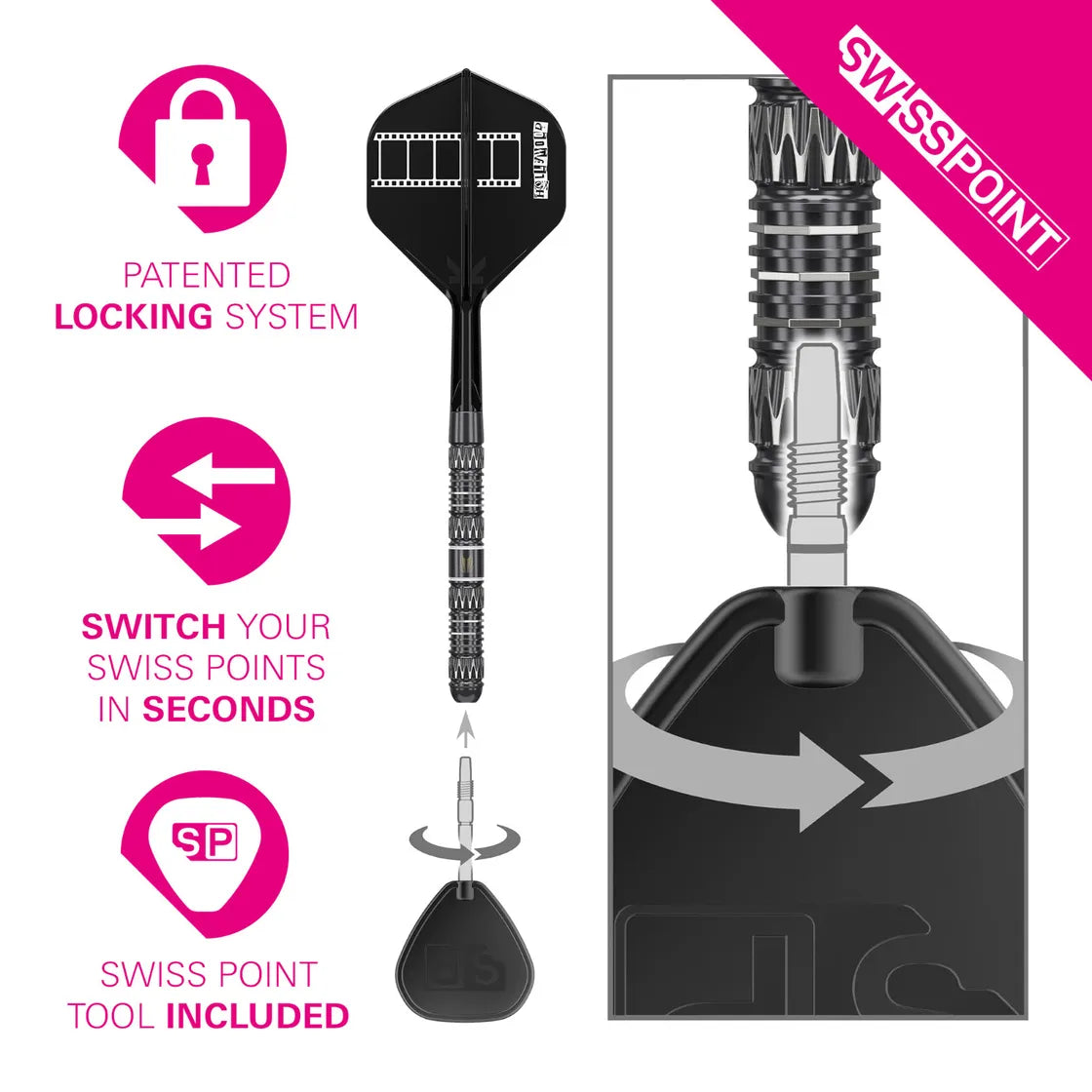 Target - Chris Dobey 95K - 95% - Steel Darts Szett - Direct Darts - 4