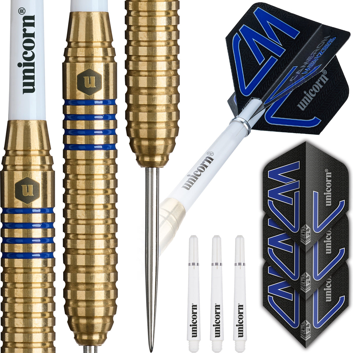 Unicorn - Cameron Menzies - Brass - Steel Darts Szett - Direct Darts - 1