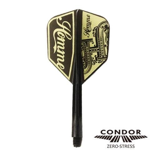 Condor - Zero Stress - Se-O Homme - Fekete Arany - No6 - Egybe Darts Szár/Toll - Direct Darts - 1