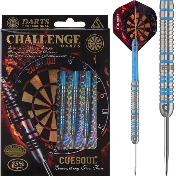 Cuesoul - Challenge - Multi Ring - Kék 85% - Steel Darts Szett - Direct Darts - 1