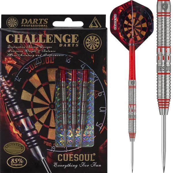 Cuesoul - Challenge - Multi Ring - Piros 85% - Steel Darts Szett - Direct Darts - 1