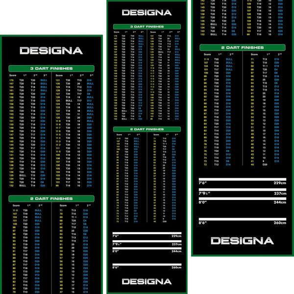 Designa - Kiszállótábla - Csúszásmentes Bevonat - 290Cm*80Cm - Zöld - Darts Szőnyeg - Direct Darts