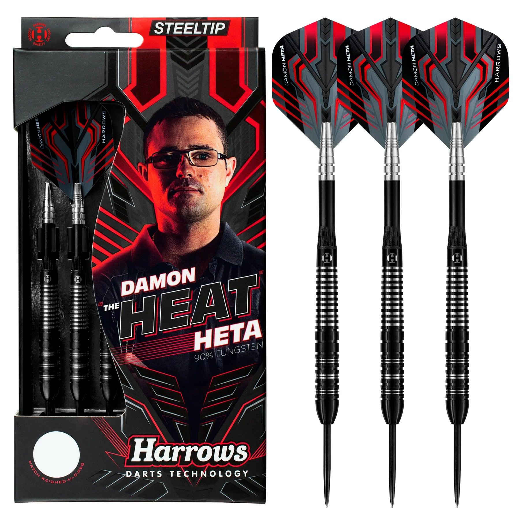 HARROWS - DAMON HETA 90% BLACK - STEEL DARTS SZETT - Direct Darts