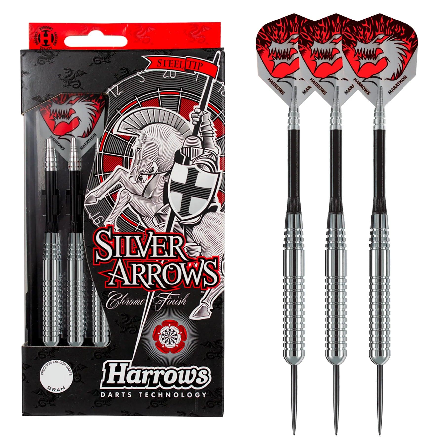 HARROWS - SILVER ARROWS RINGED - STEEL DARTS SZETT - Direct Darts