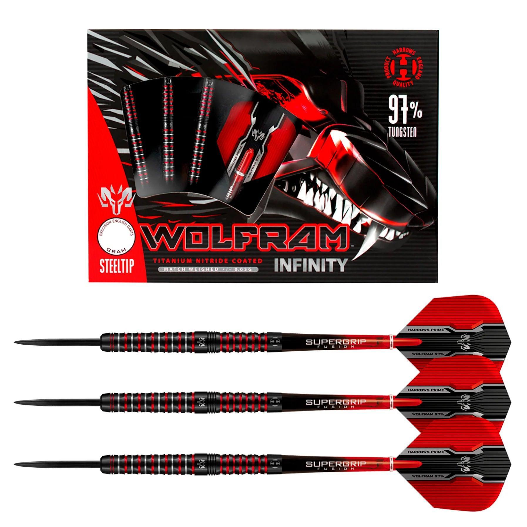 HARROWS - WOLFRAM INFINITY 97% - STEEL DARTS SZETT - Direct Darts