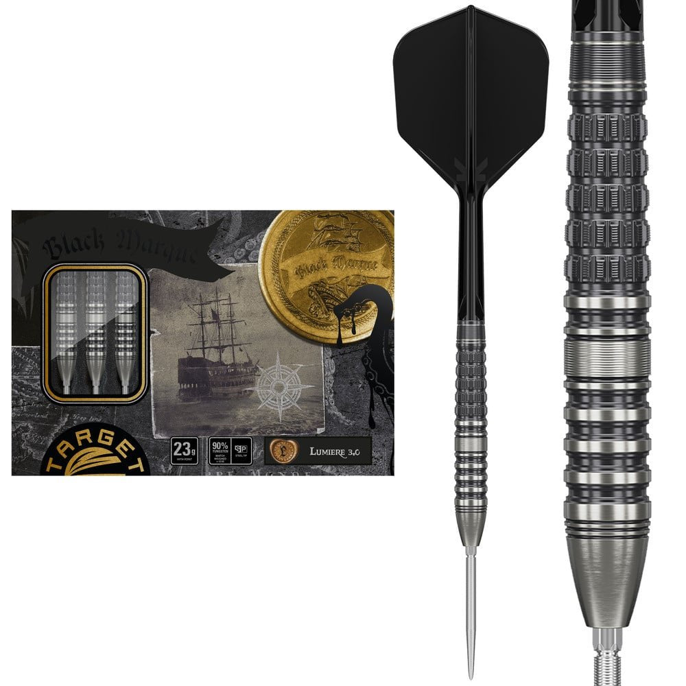 Target Japan - Black Marque Lite Lumiere Gen3 - 90% - Steel Darts Szett - Direct Darts - 1