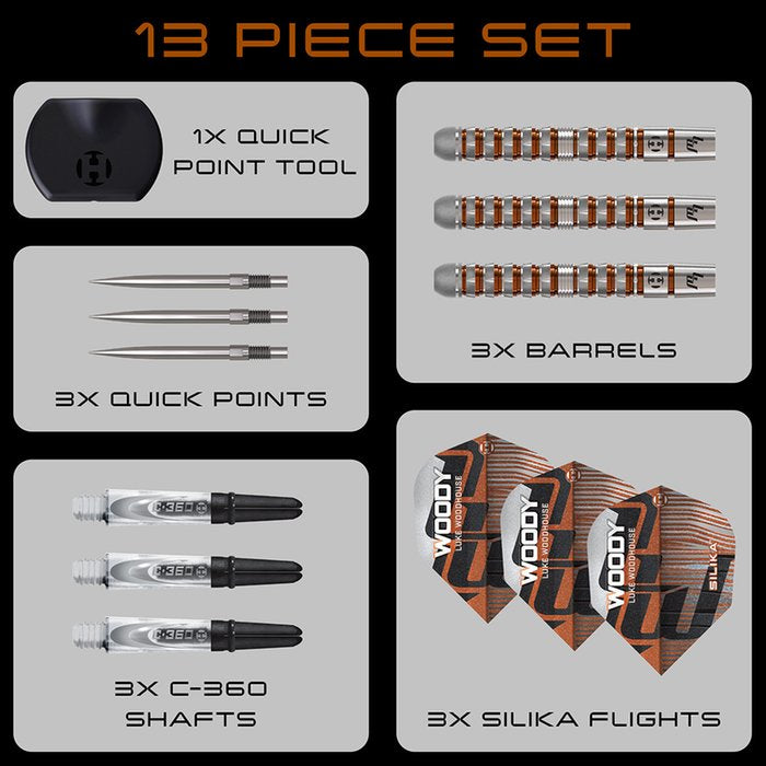 Harrows - Luke Woodhouse Series 3 90% - Steel Darts Szett - Direct Darts - 7