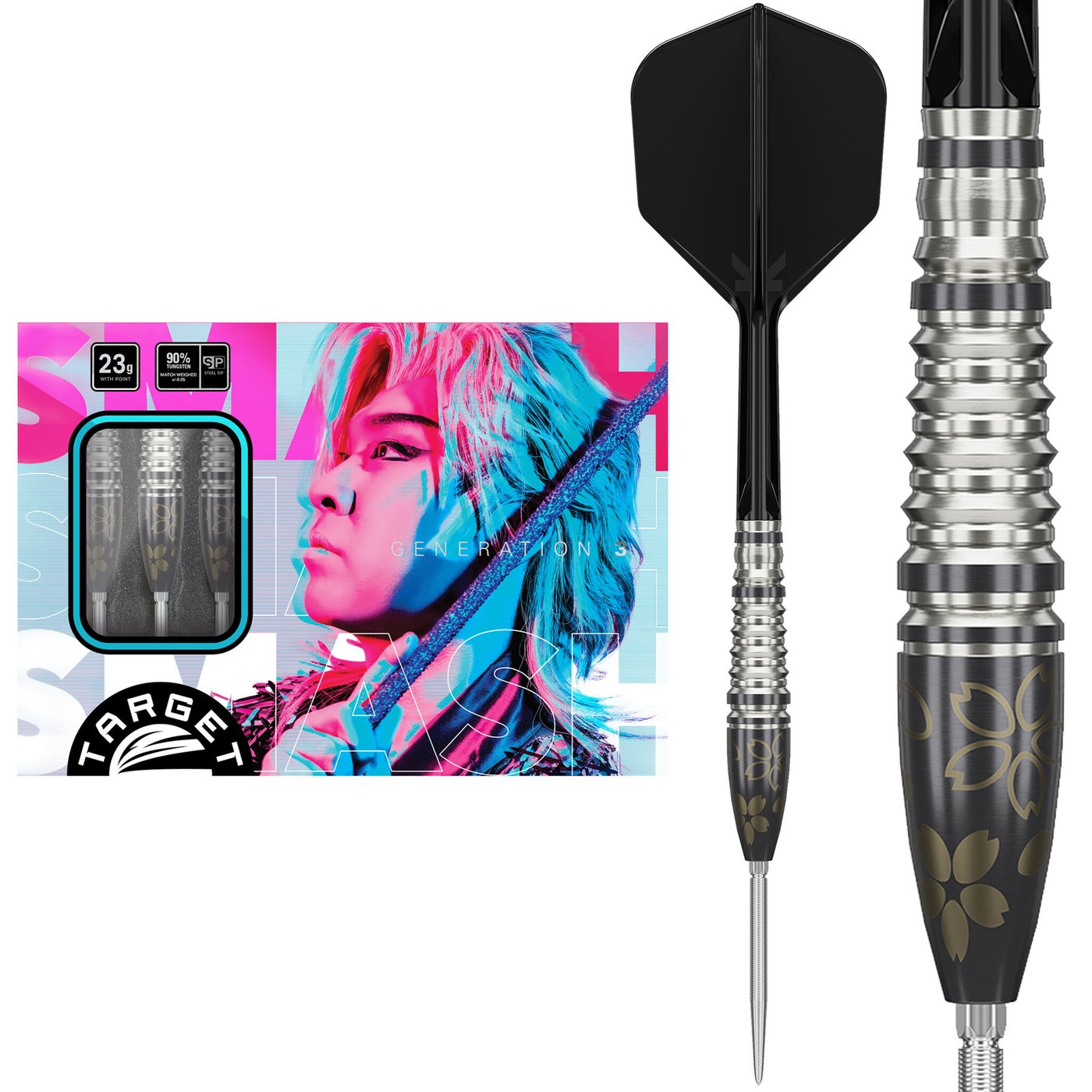 Target Japan - Charm Smash Gen3 - 90% - Steel Darts Szett - Direct Darts - 1