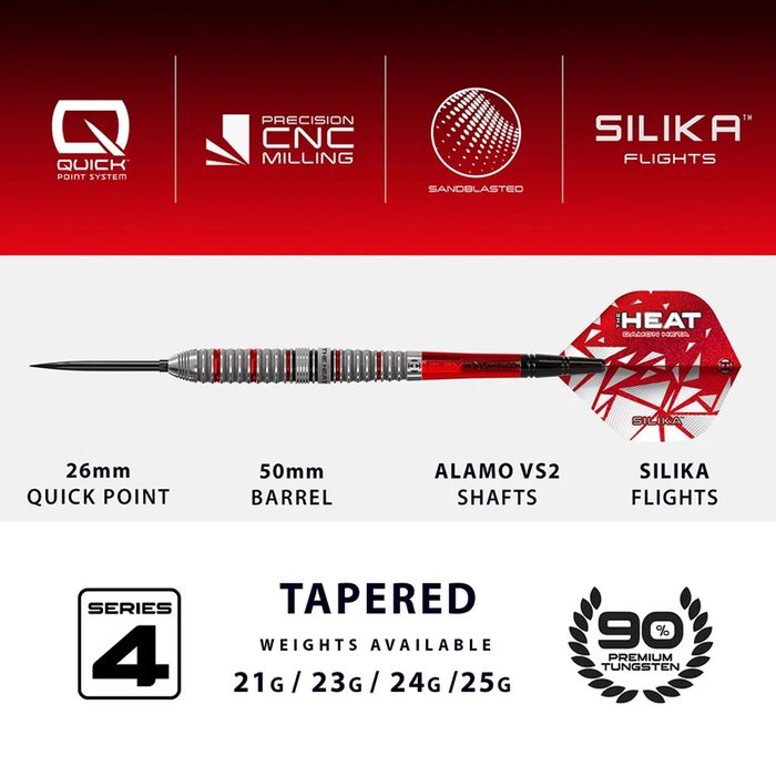 Harrows - Damon Heta Series 4 90% - Steel Darts Szett - Direct Darts - 5