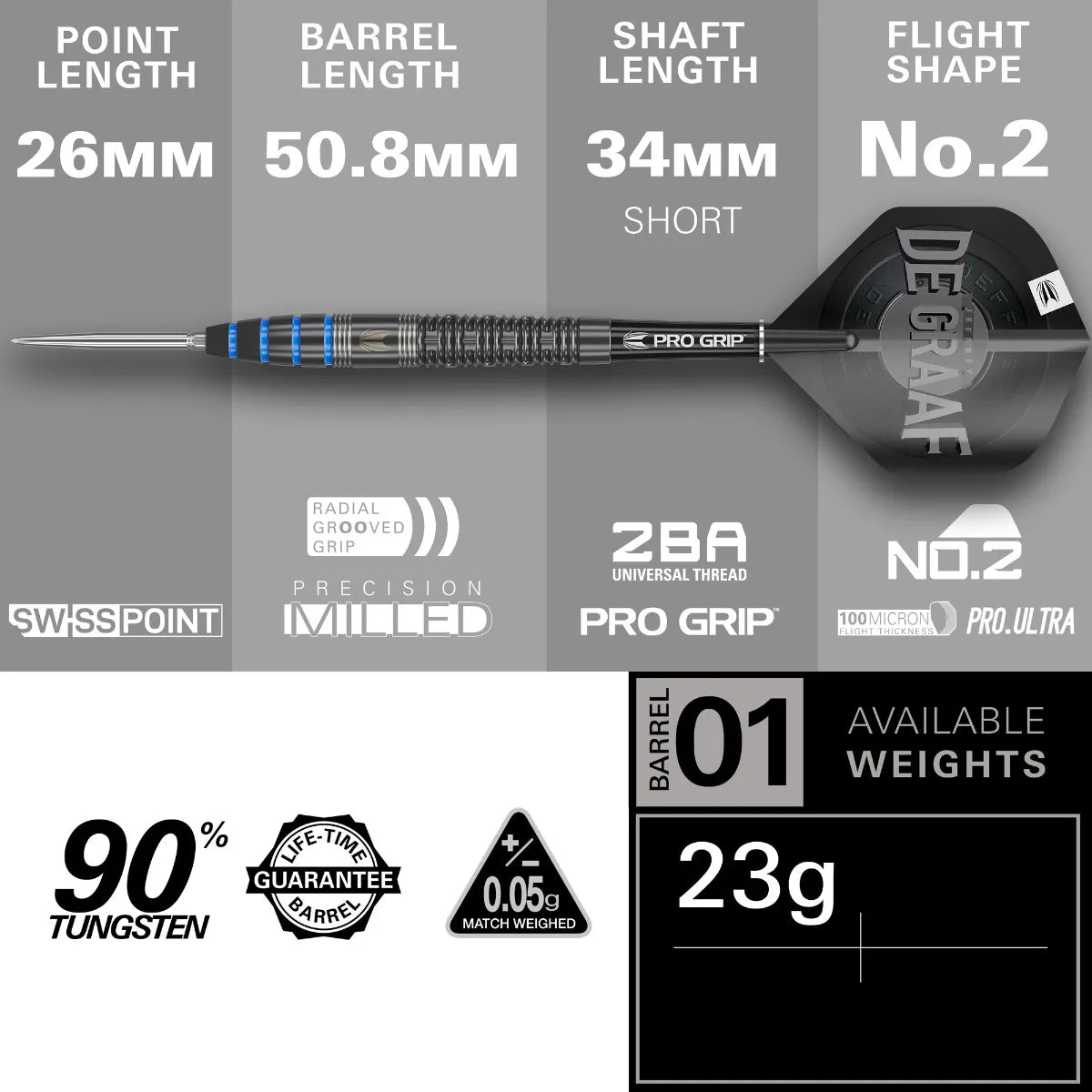 Target - Jeffrey De Graaf - Steel Darts Szett - Direct Darts - 3