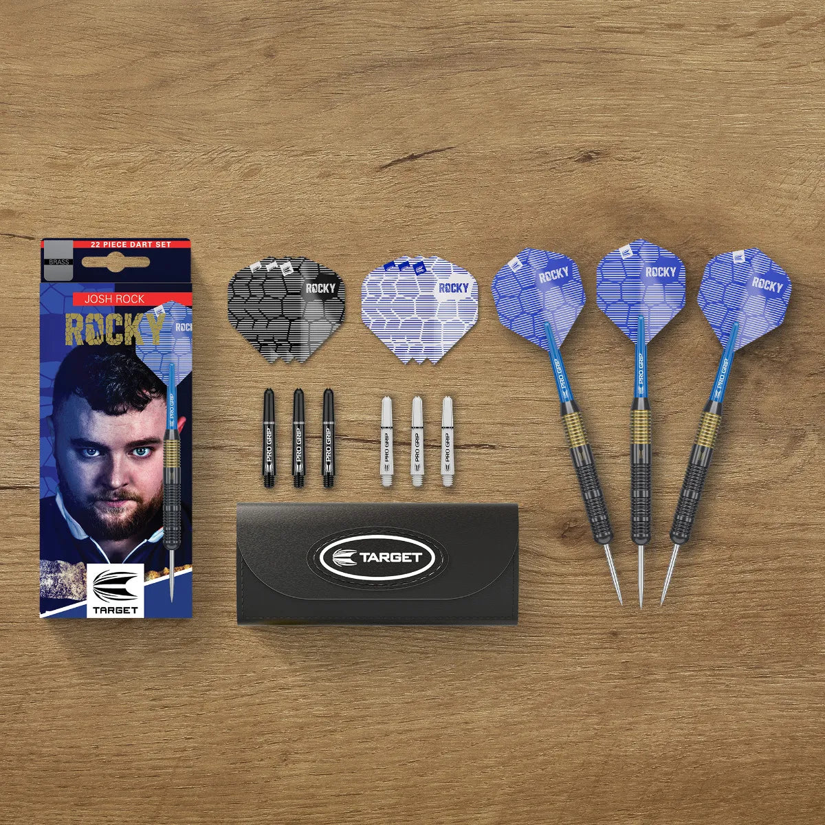 Target Josh Rock Brass Steel Darts Szett - 6