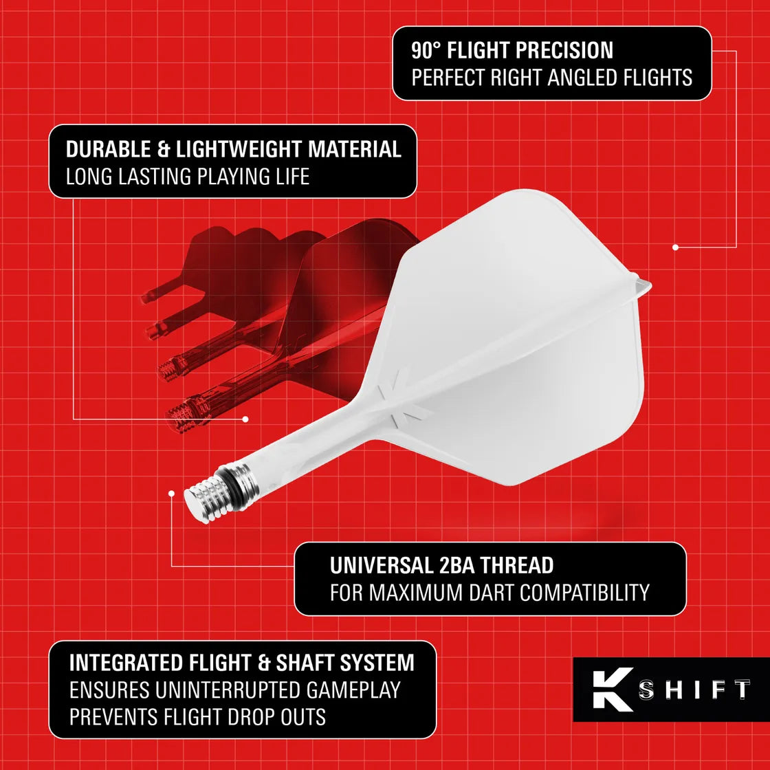 Target - K-Shift Fehér - No6 - Darts Toll/Szár - Direct Darts - 4