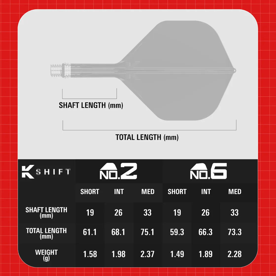 Target - K-Shift Fekete - No2 - Darts Toll/Szár - Direct Darts - 5