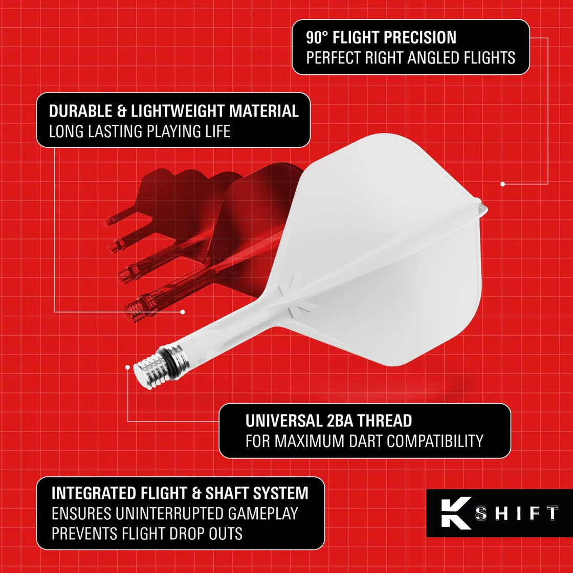 Target - K-Shift Fehér - No2 - Darts Toll/Szár - Direct Darts - 4