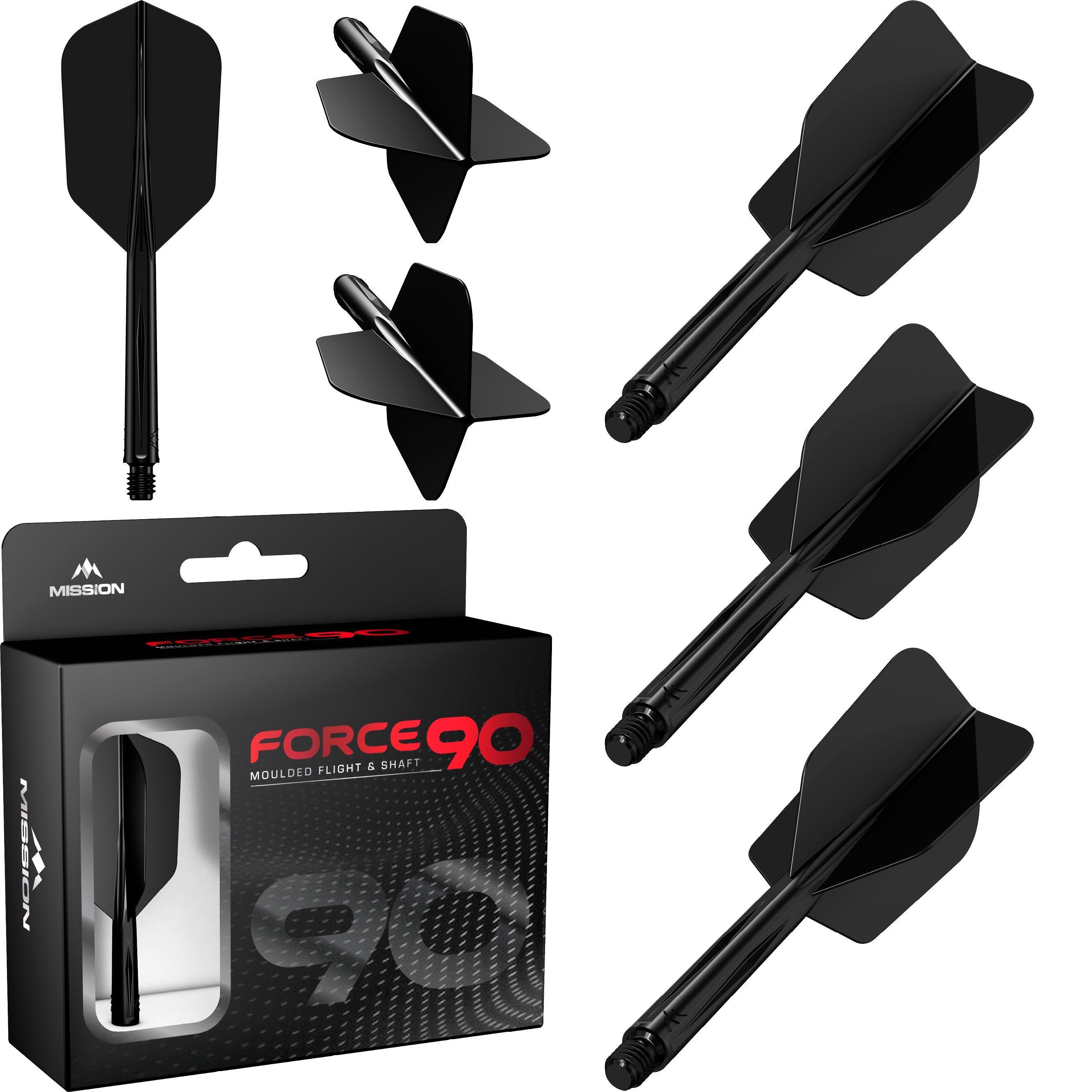 MISSION - FORCE 90 FEKETE - SLIM - DARTS TOLL/SZÁR - Direct Darts