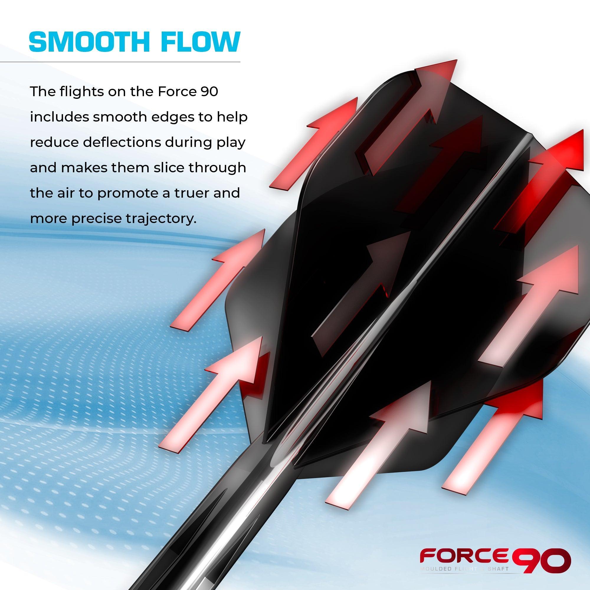 Mission - Force 90 Transzparens Fekete - Darts Toll/Szár - Direct Darts