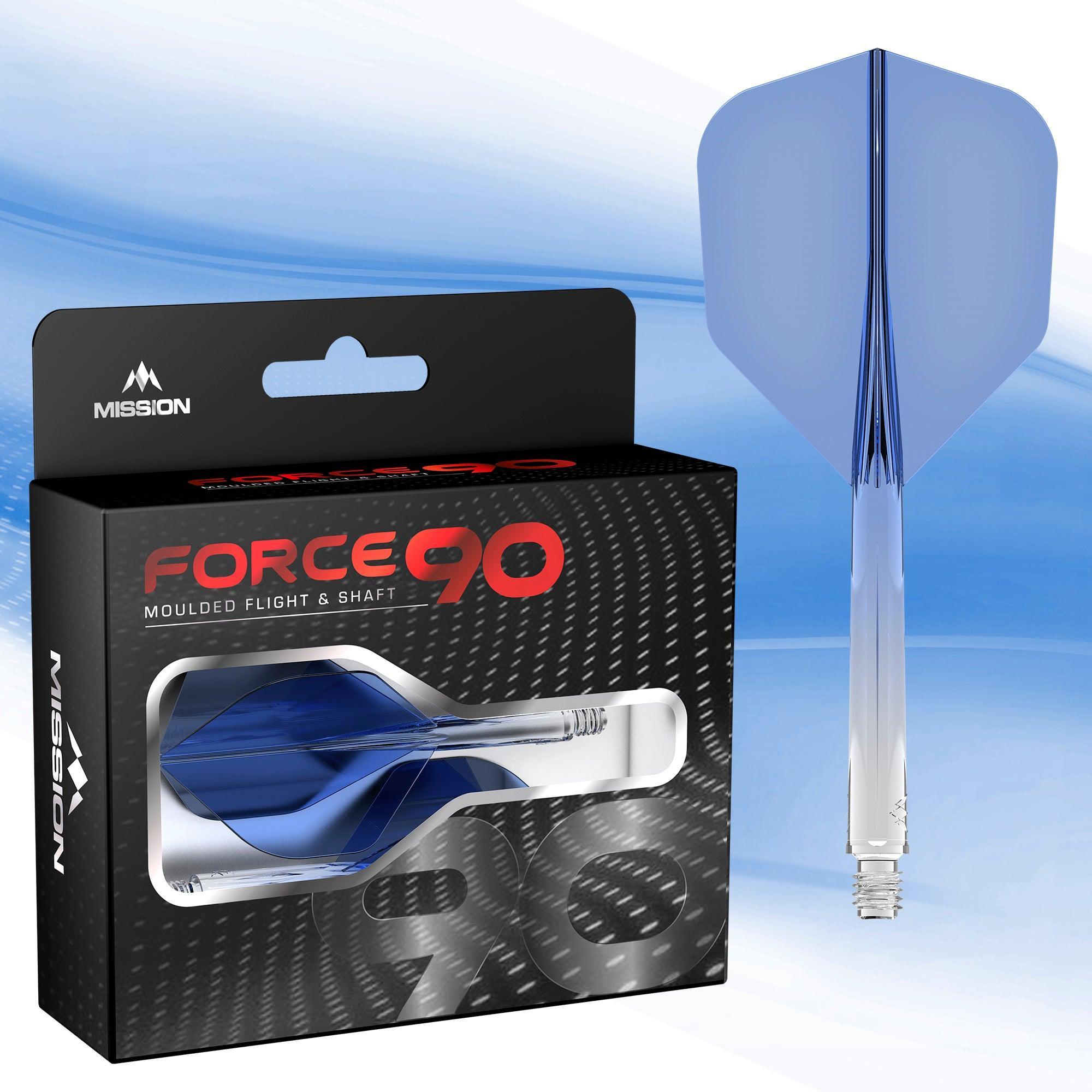 Mission - Force 90 Transzparens Kék - Darts Toll/Szár - Direct Darts