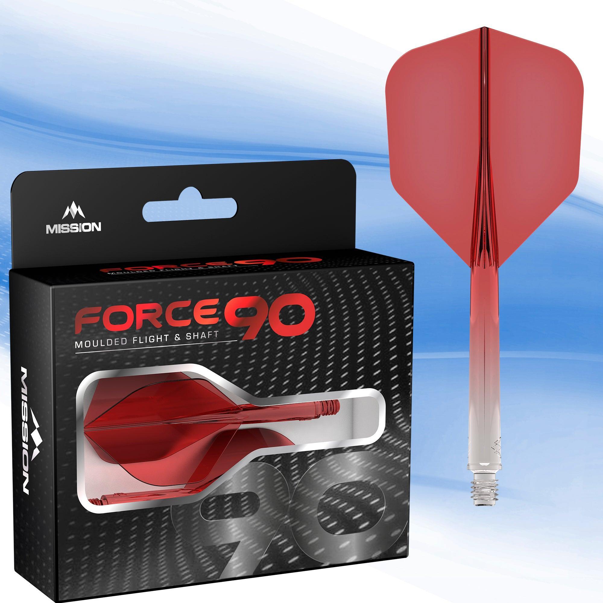 Mission - Force 90 Transzparens Piros - Darts Toll/Szár - Direct Darts