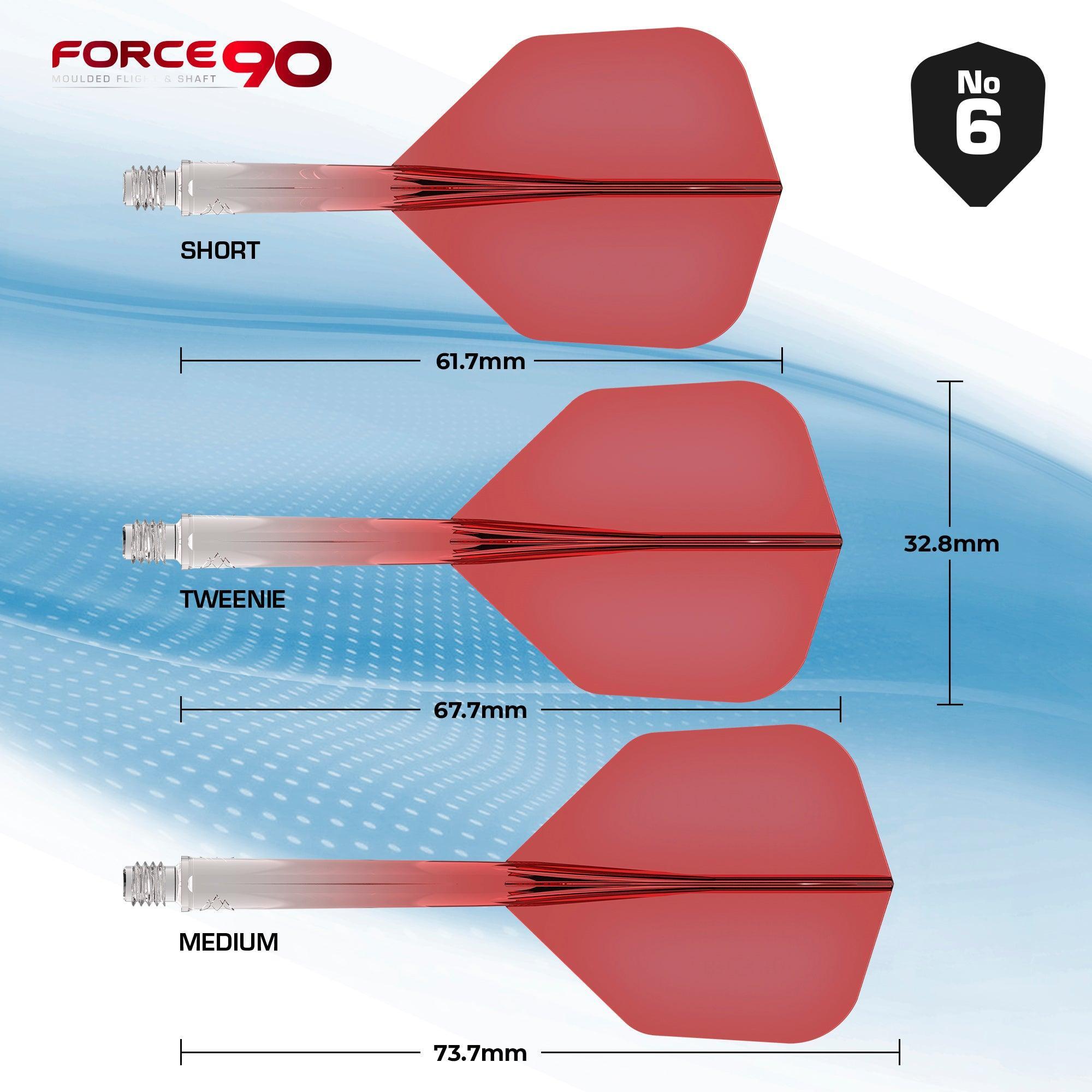 Mission - Force 90 Transzparens Piros - Darts Toll/Szár - Direct Darts